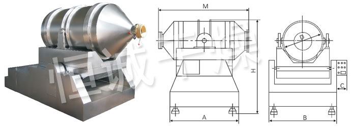 EYH系列二維運(yùn)動(dòng)混合機(jī)